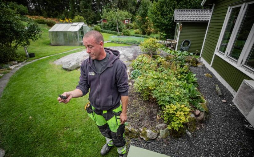 Sprängsten flög över deras villaområde